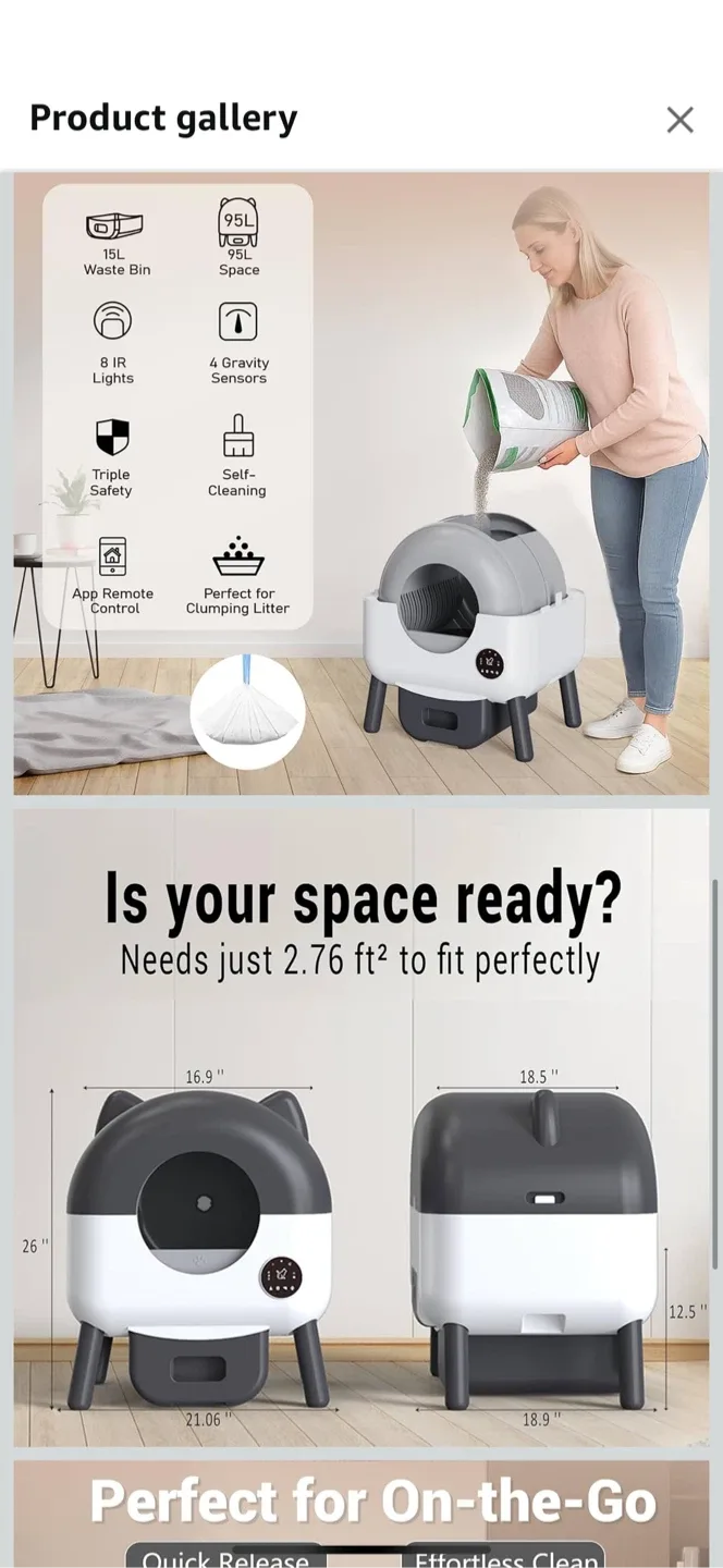 New MEOWANT Automatic Cat Litter Box image indicator(4)