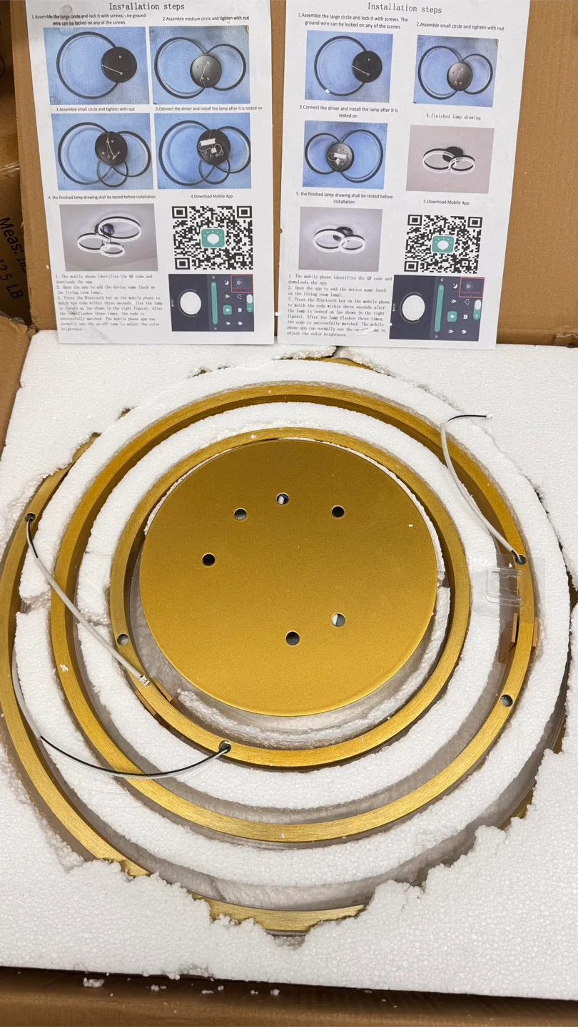 LED Ceiling Light Fixture - Gold Finish image indicator(4)