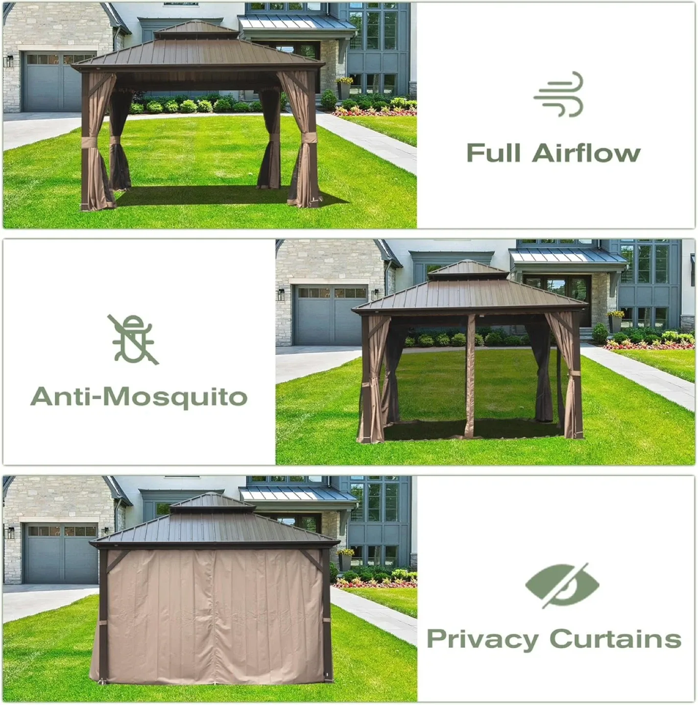 Domi Outdoor Living Metal Patio Gazebo image indicator(3)