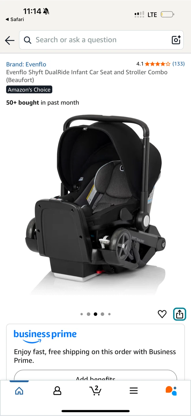 Evenflo Shyft DualRide Infant Car Seat & Stroller Combo - photo 5