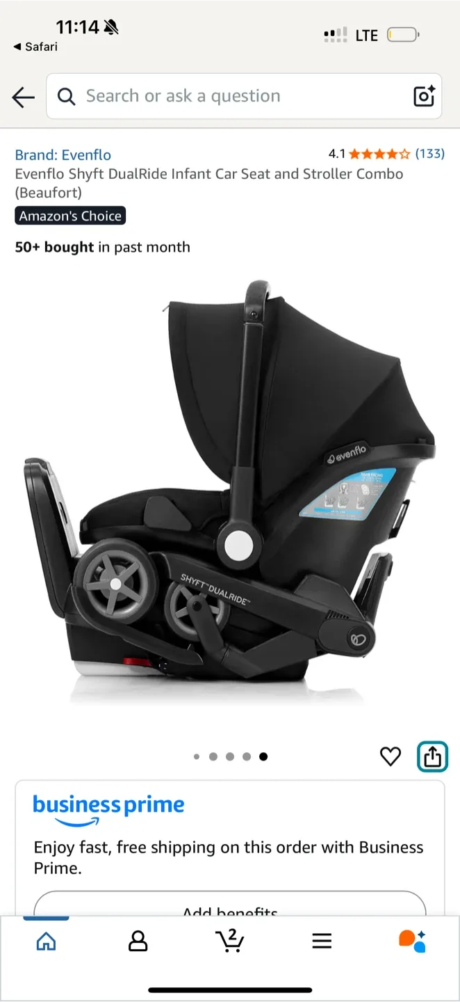 Evenflo Shyft DualRide Infant Car Seat & Stroller Combo image indicator(4)