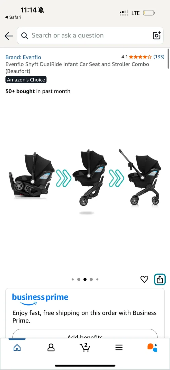 Evenflo Shyft DualRide Infant Car Seat & Stroller Combo image indicator(6)