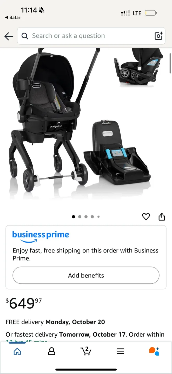 Evenflo Shyft DualRide Infant Car Seat & Stroller Combo image indicator(7)