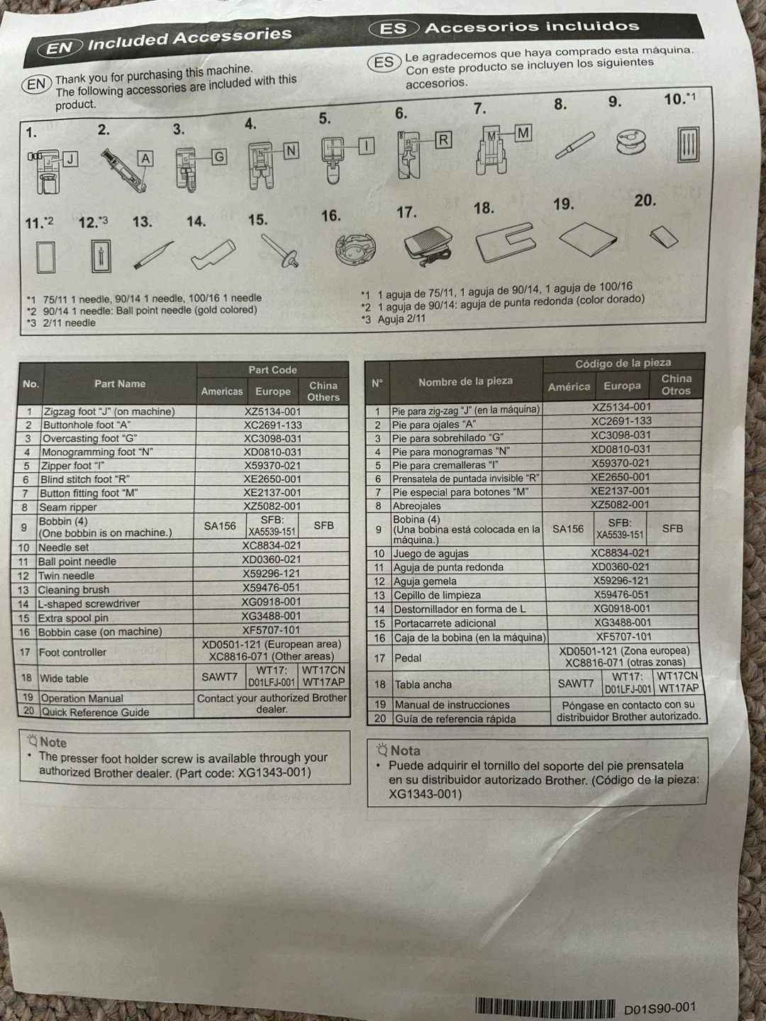 Brother Sewing Machine image indicator(8)