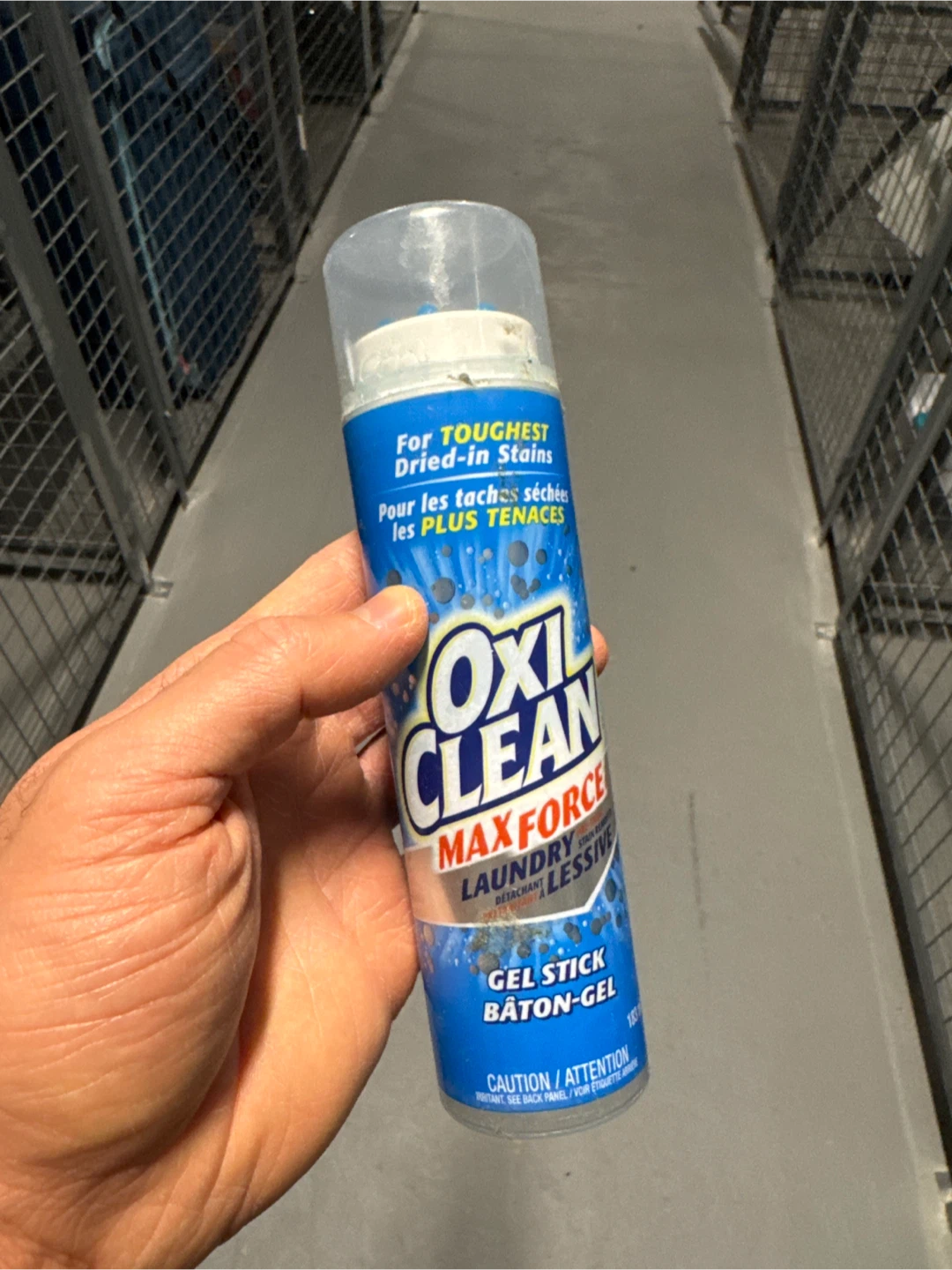 1/2 full OxiClean Max Force Gel Stick