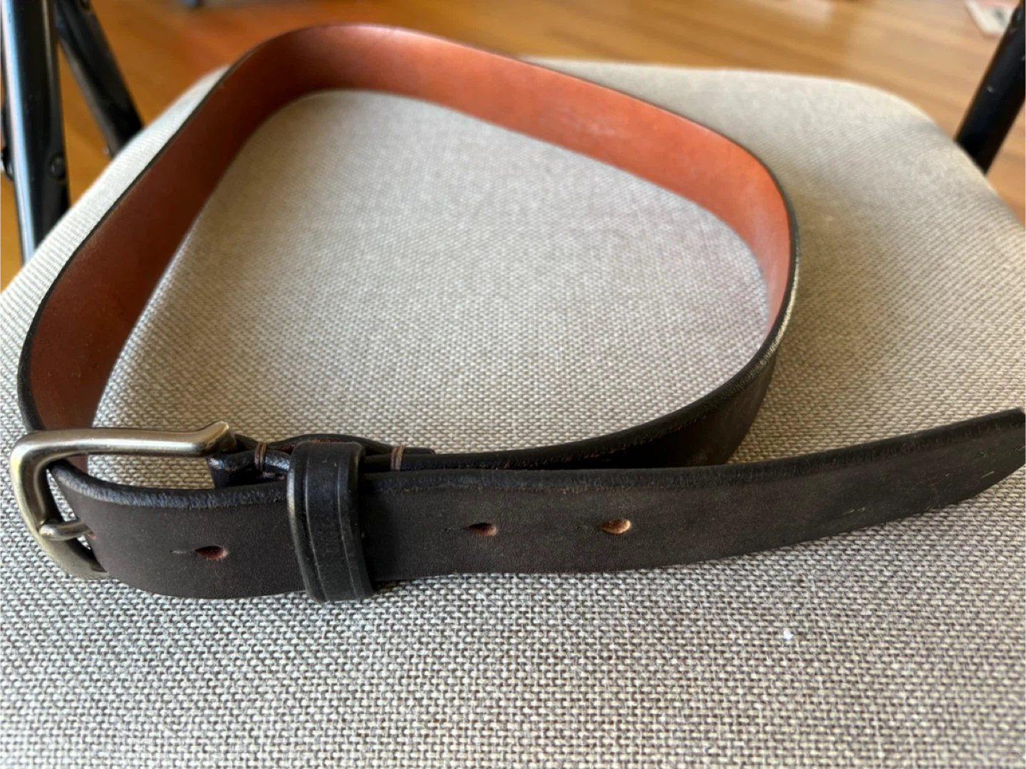 Leather Belt - black and Brown