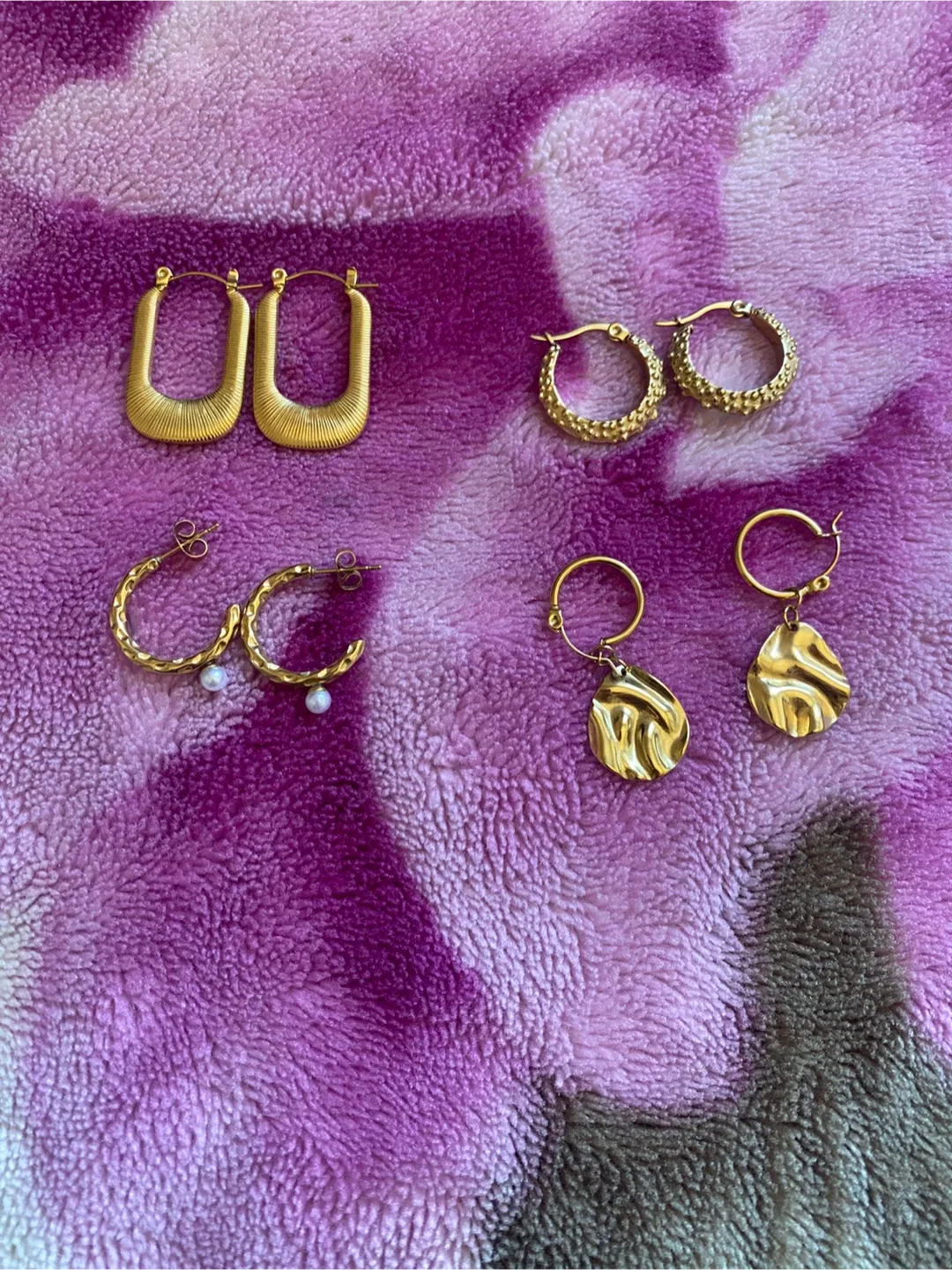 Assorted Gold Earrings - Set of 4