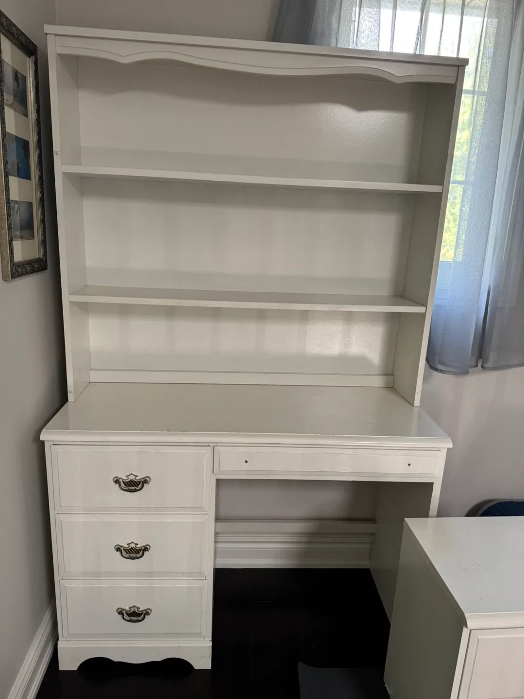 White Desk with Hutch and Nightstand thumbnail