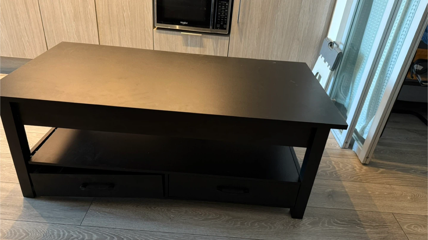 Rolanstar Black Lift Top Coffee Table 47 inch - photo 5