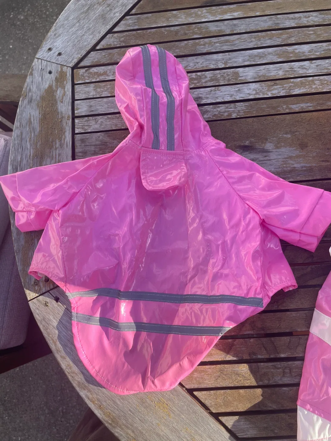 Pet Life Pink/White Dog Raincoat - Size Small image indicator(4)