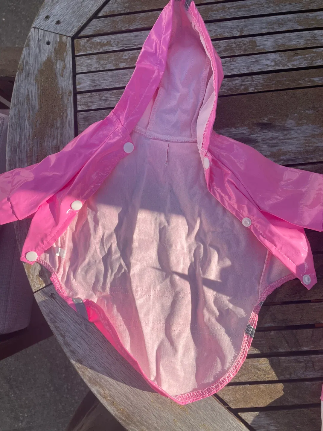 Pet Life Pink/White Dog Raincoat - Size Small image indicator(5)