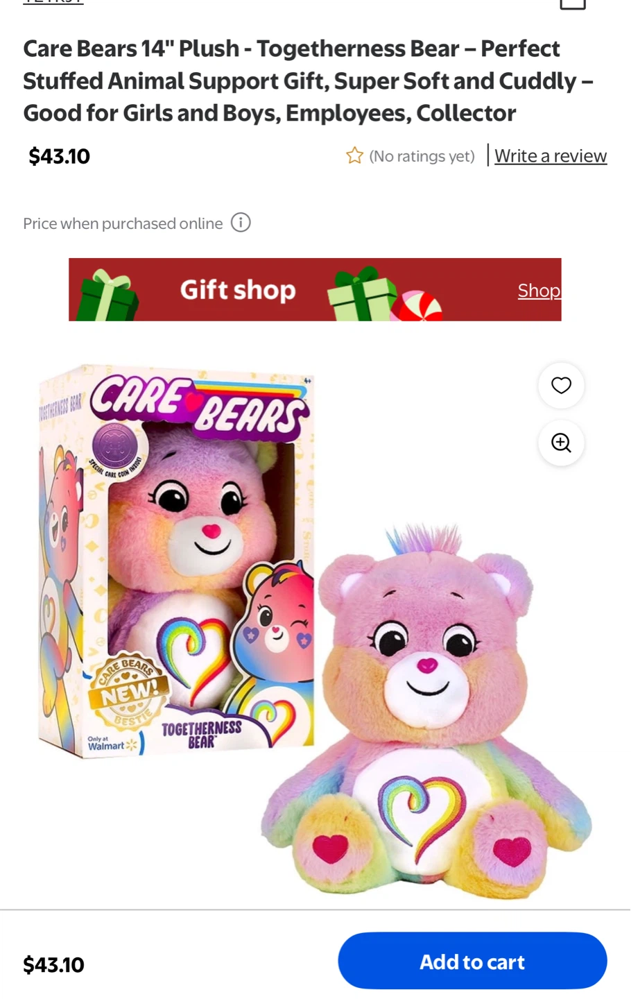 Care Bear Togetherness Bear Plush - photo 3