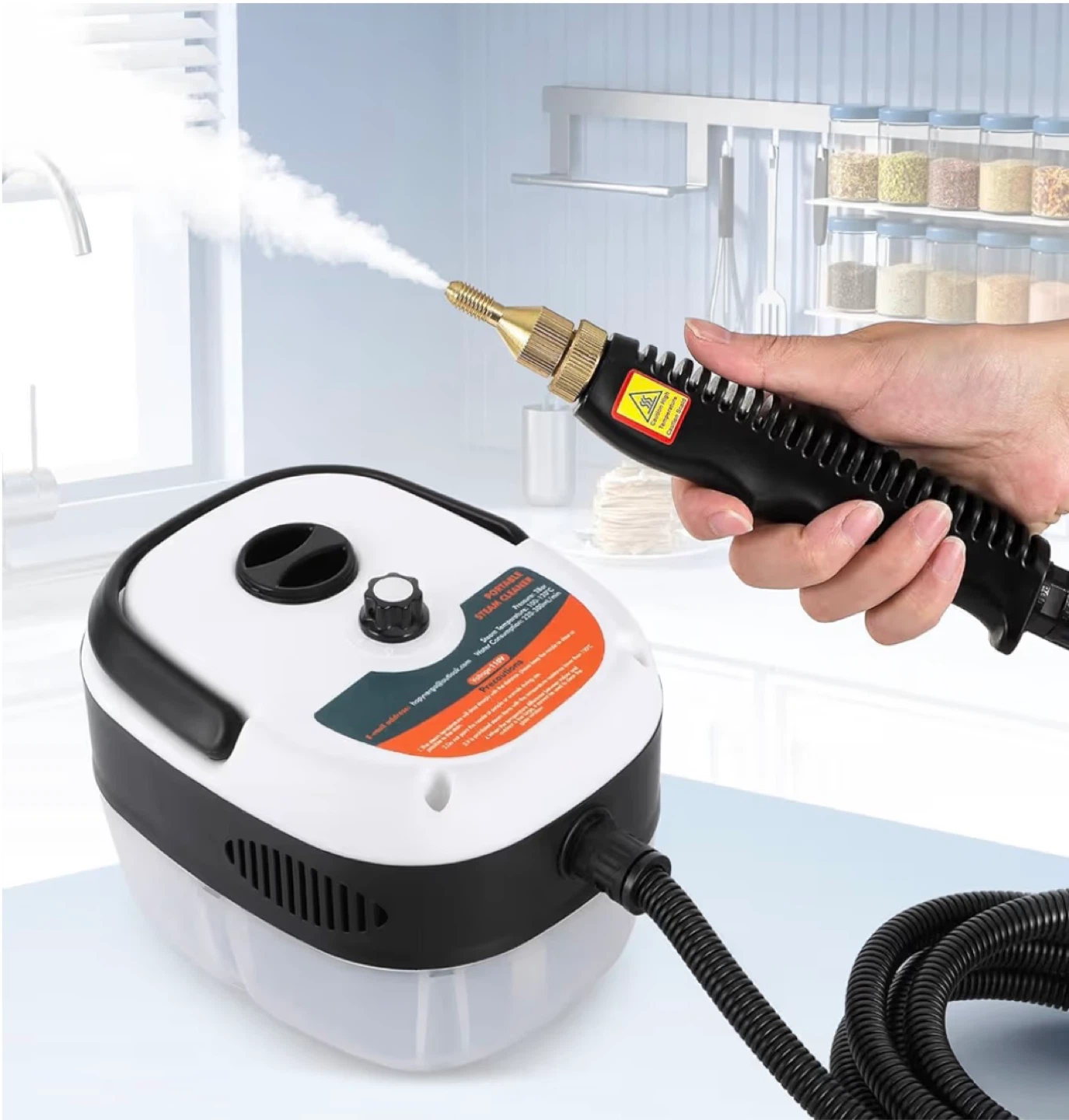 High Pressure Steam Cleaner, 2500W Portable Cleaning Machine,