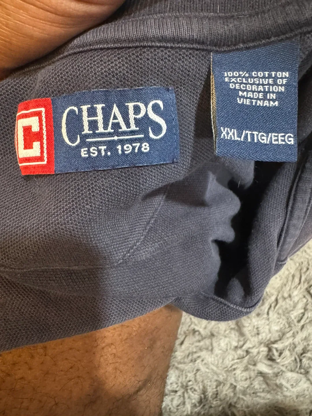 Chaps XXL Blue Polo Shirt image indicator(4)