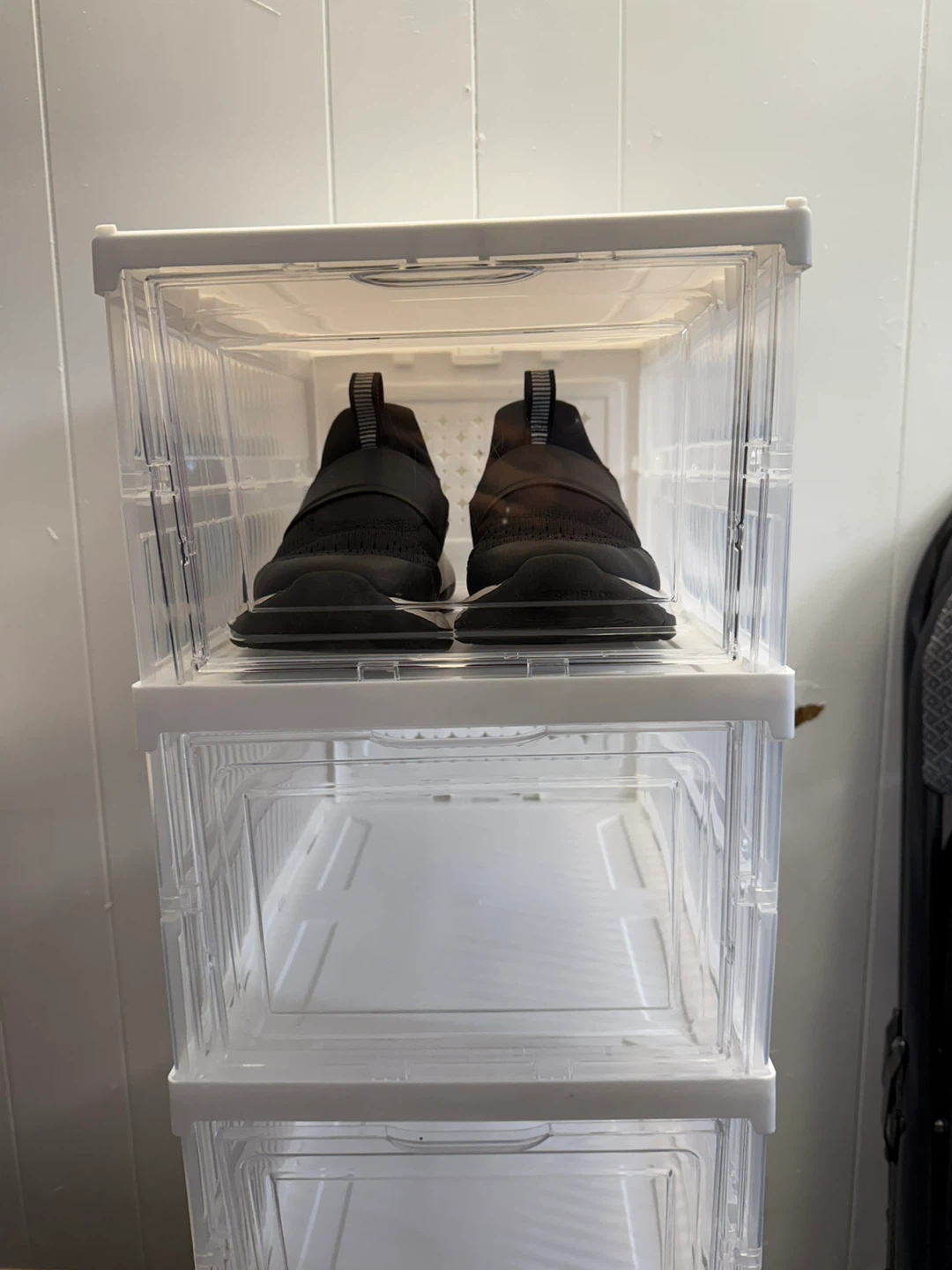 Clear Stackable Shoe Storage Box - photo 2