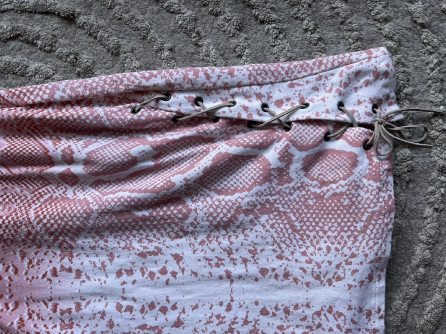 Guess Pink Snakeskin open shoulder Dress image indicator(2)