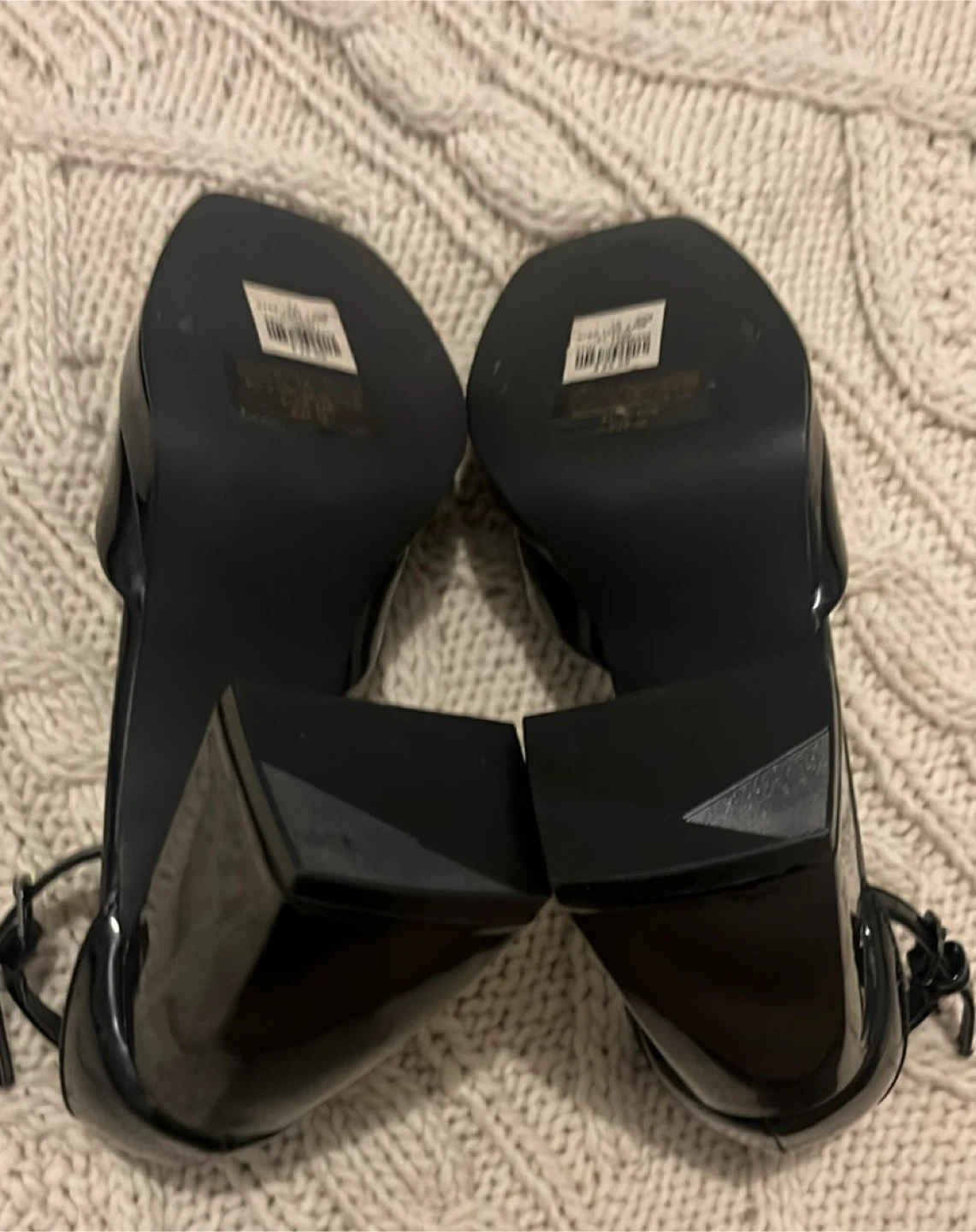 Black patent leather platform heels from 10 Streetwear Society. - photo 4