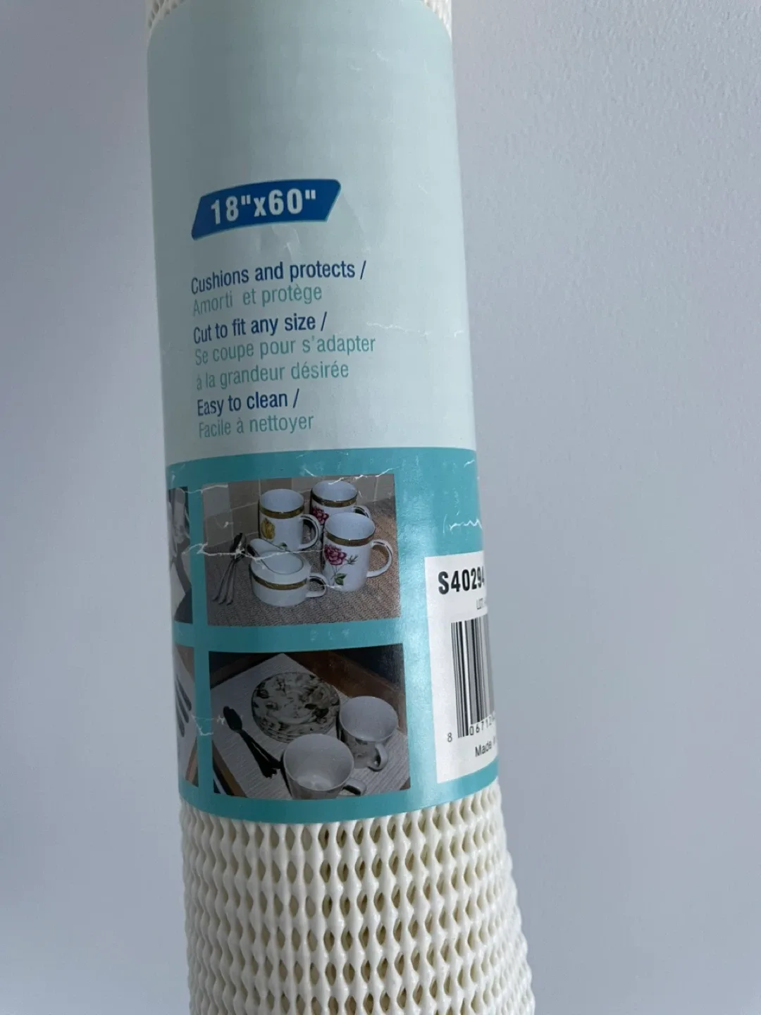 Mr. T Anti-Slip Mat 18"x60" white cream kitchen image indicator(2)