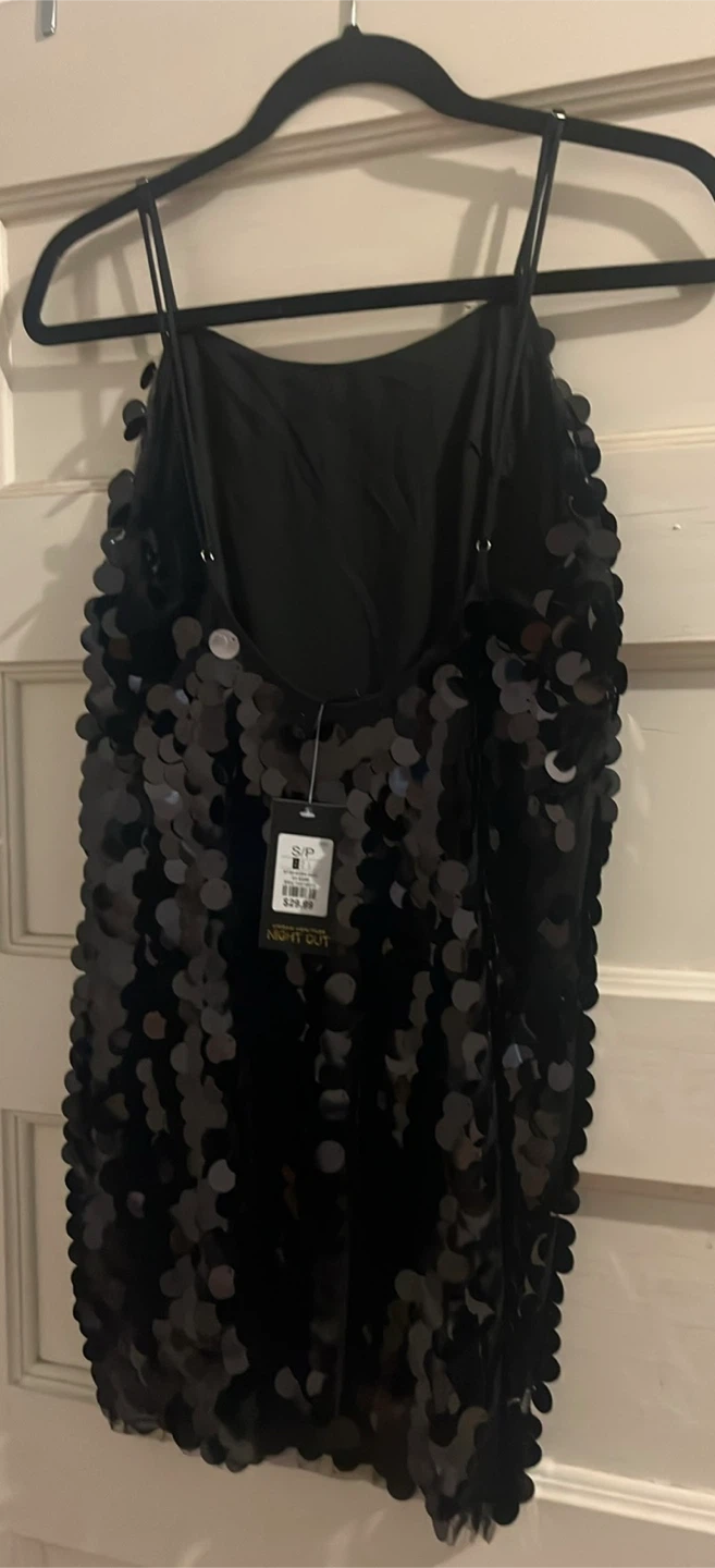 Urban Heritage Night Out Black Sequin Top - Size S