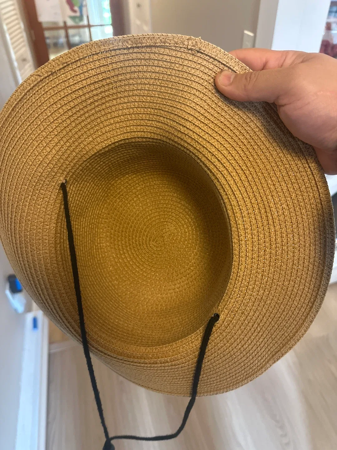Tan Woven Sun Hat - 8 inch diameter image indicator(2)