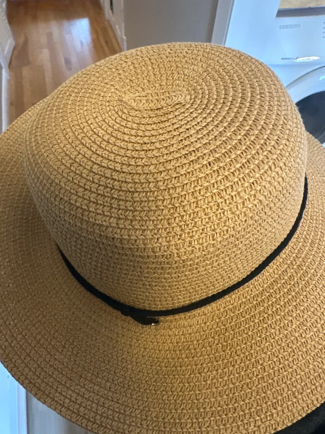 Tan Woven Sun Hat - 8 inch diameter image indicator(3)