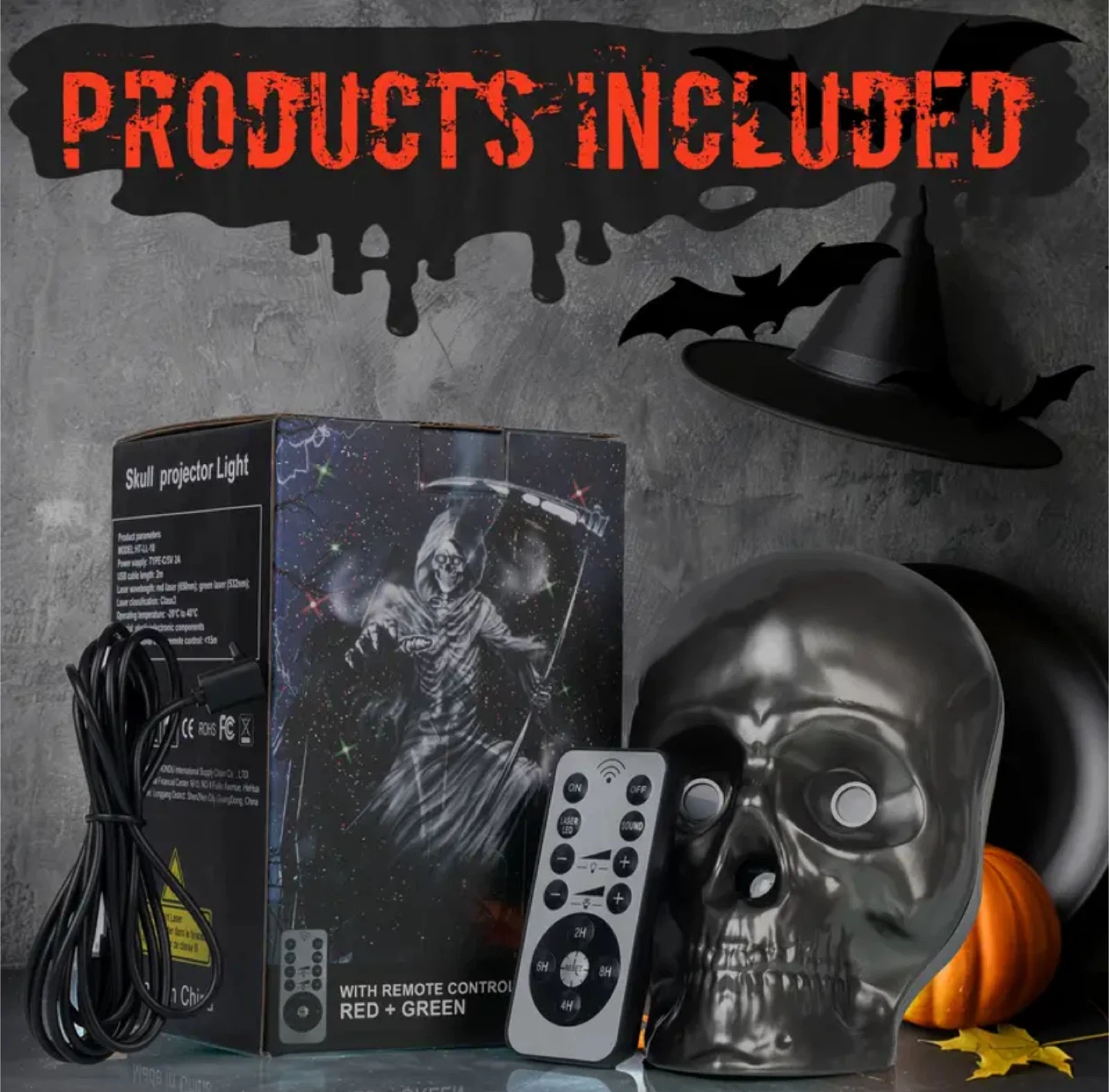 Skull Projector Light Halloween Party Decor - photo 4