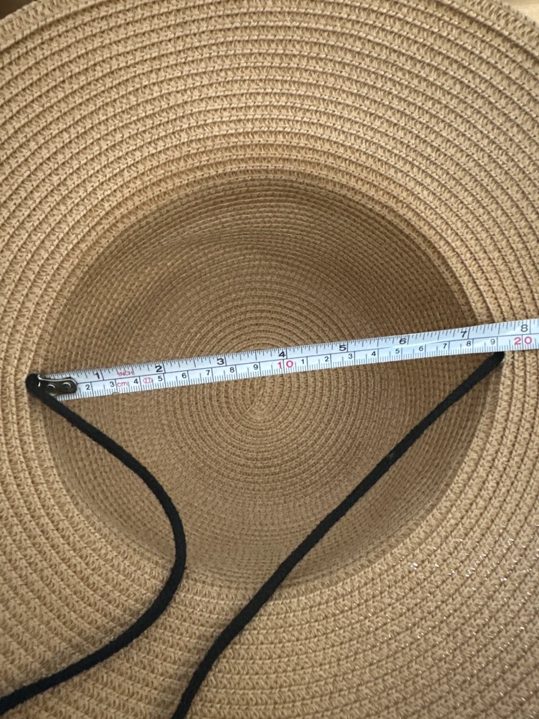 Tan Woven Sun Hat - 8 inch diameter image indicator(4)