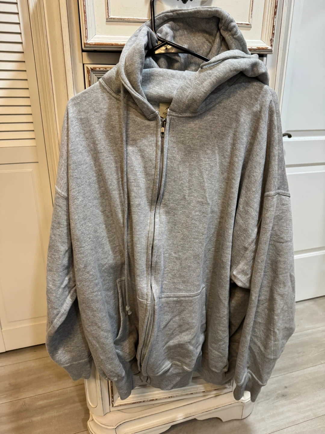 Jon Lauren Gray Full Zip Hoodie - 3X - photo 4
