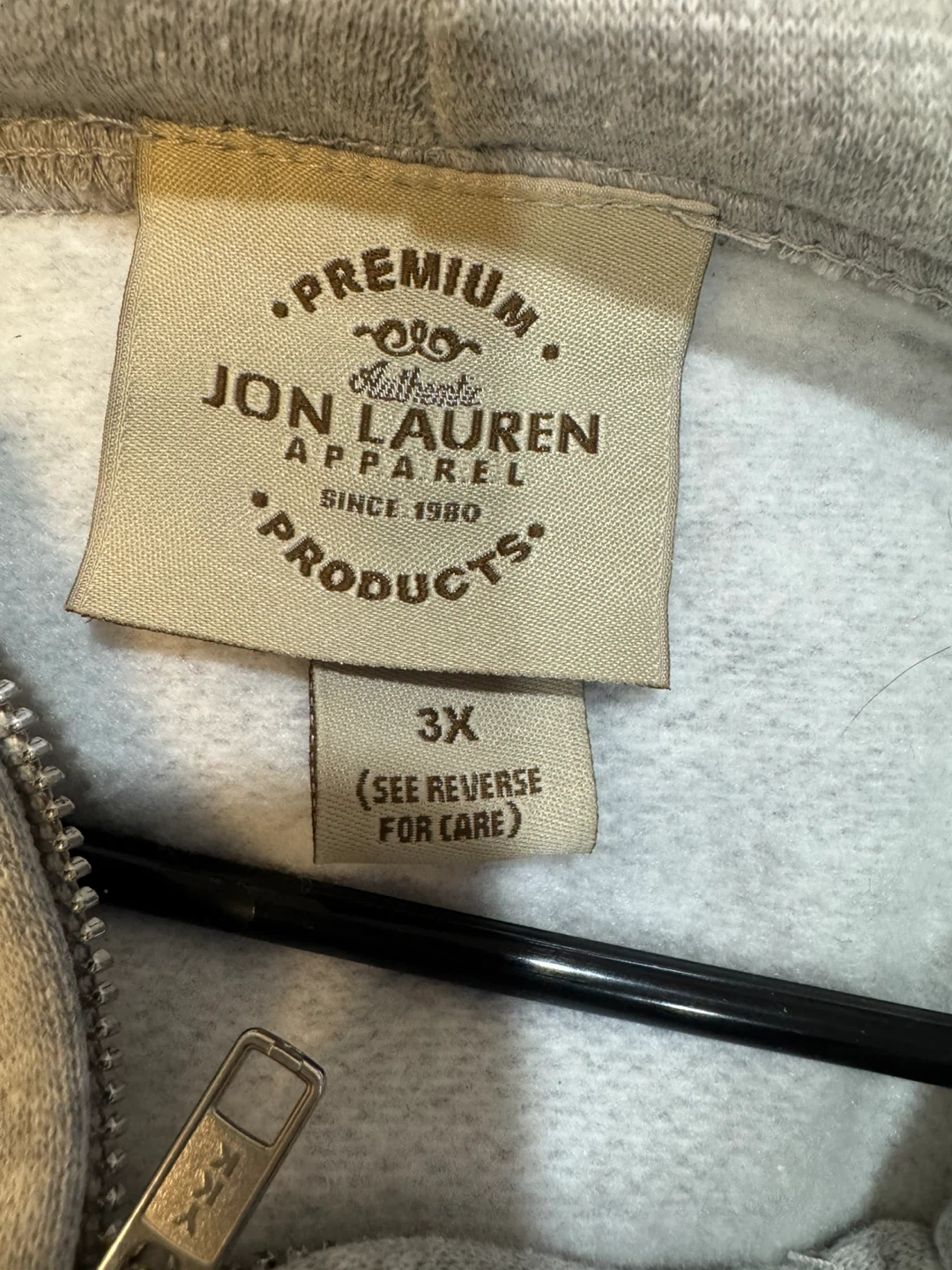 Jon Lauren Gray Full Zip Hoodie - 3X - photo 5