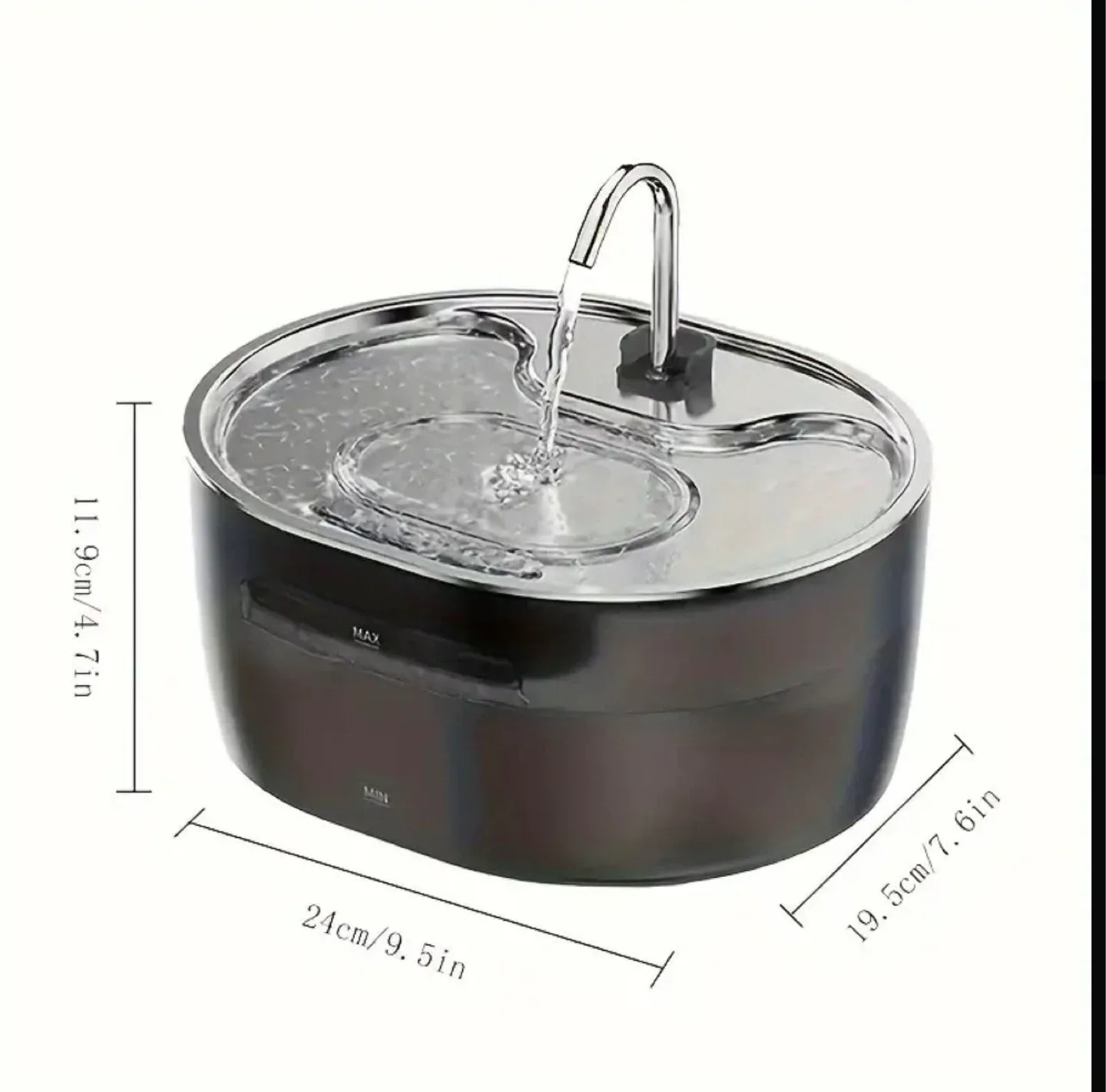 108oz/3.2L Cat Water Fountain image indicator(2)