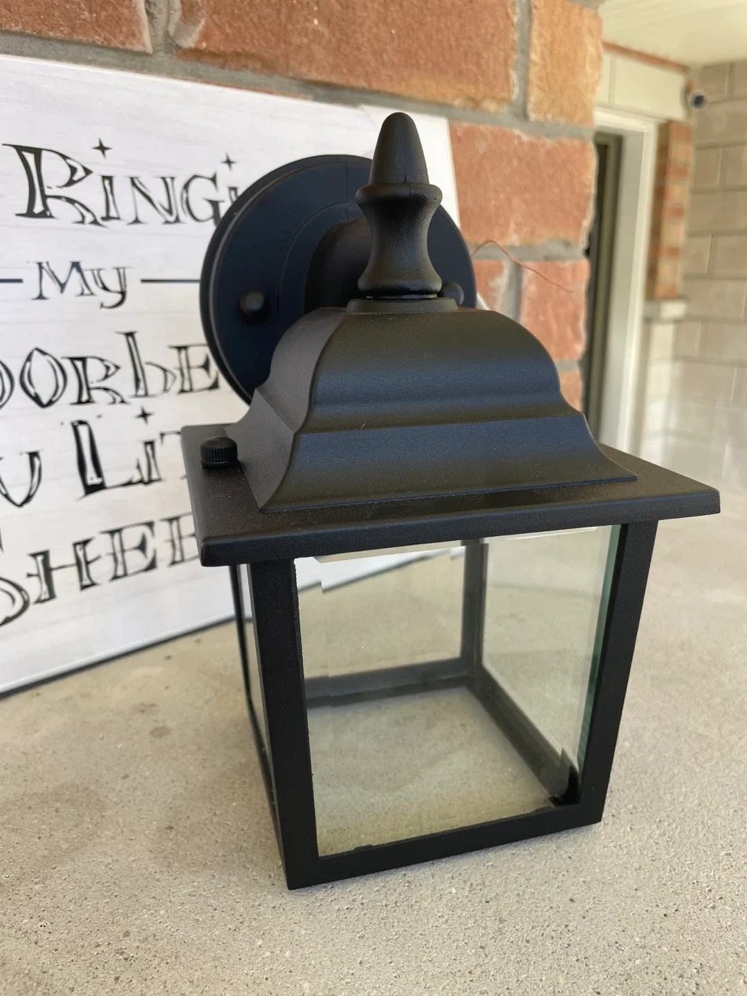 🥕 New Outdoor Black Metal & Glass Entry doorway light image indicator(2)