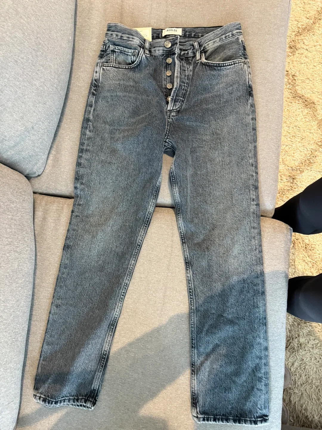 AGOLDE Riley High Rise Straight Crop Jeans - Size 26 image indicator(4)