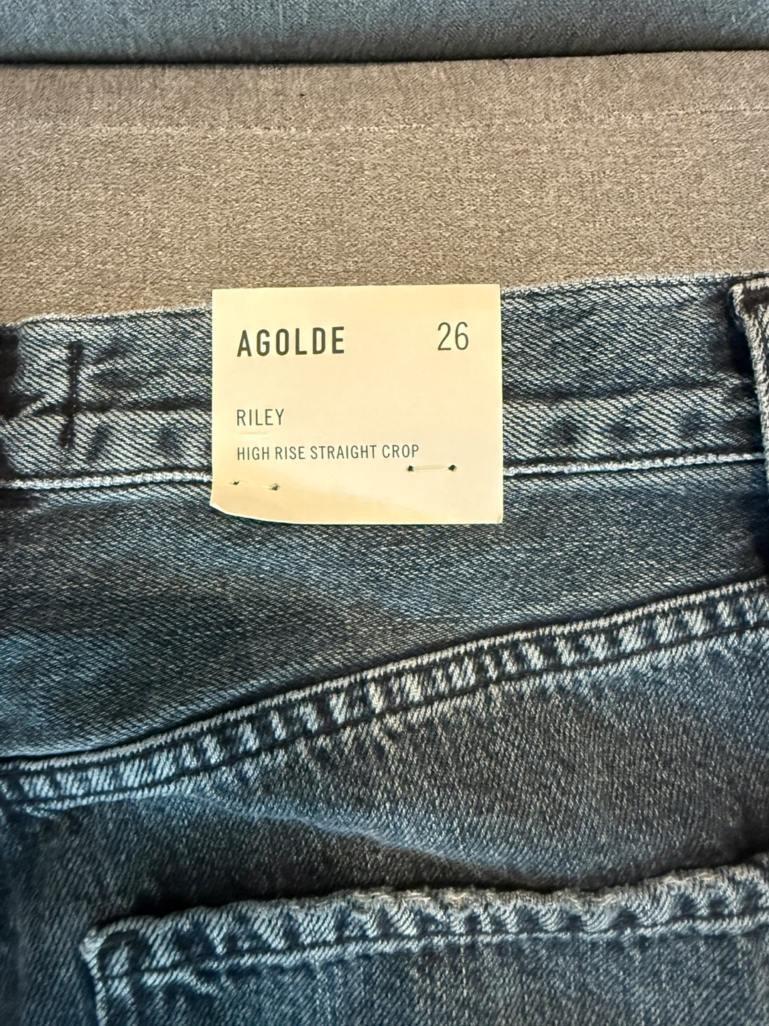 AGOLDE Riley High Rise Straight Crop Jeans - Size 26