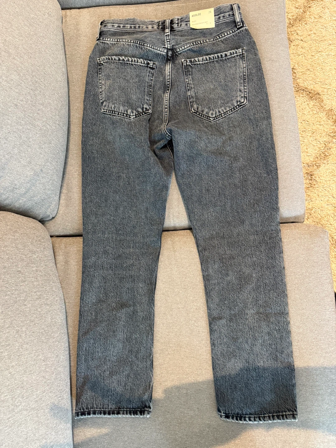 AGOLDE Riley High Rise Straight Crop Jeans - Size 26 - photo 3