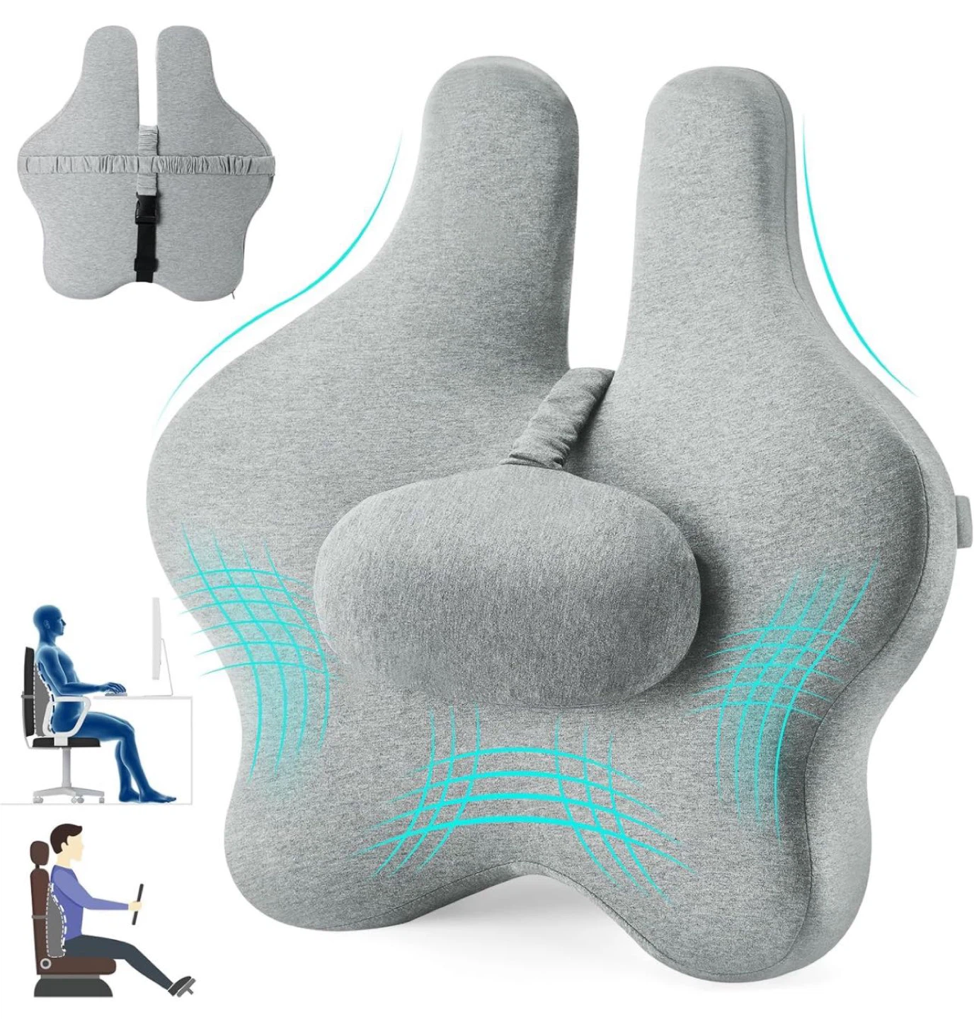 Soft Support Pillow - Gray