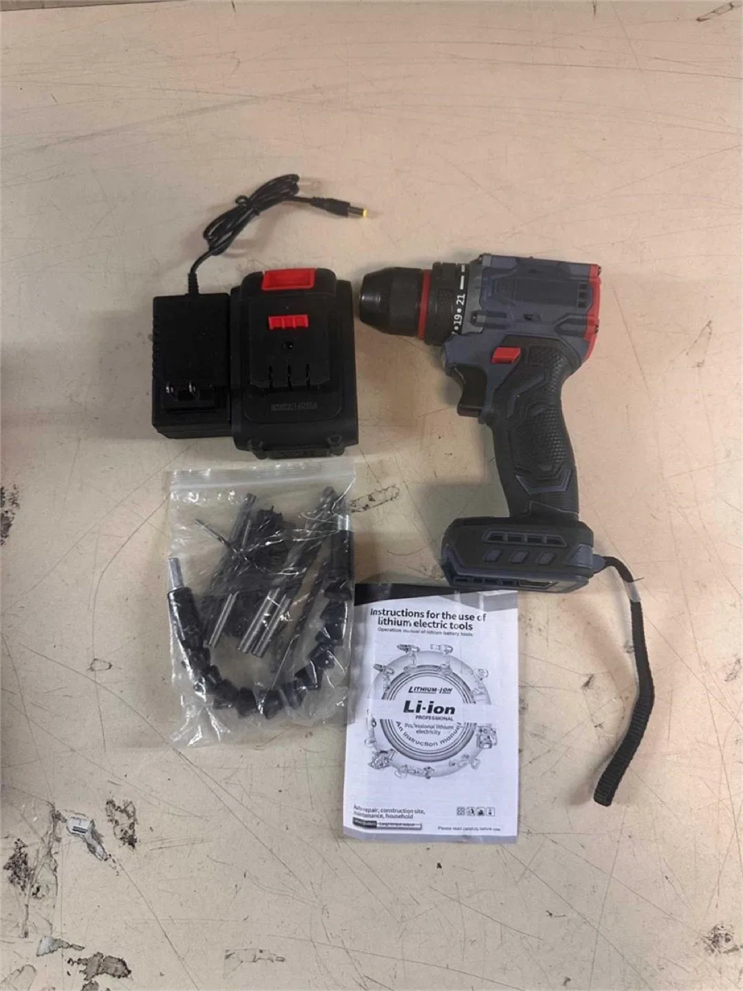 Lithium Ion Cordless Drill with Accessories image indicator(2)