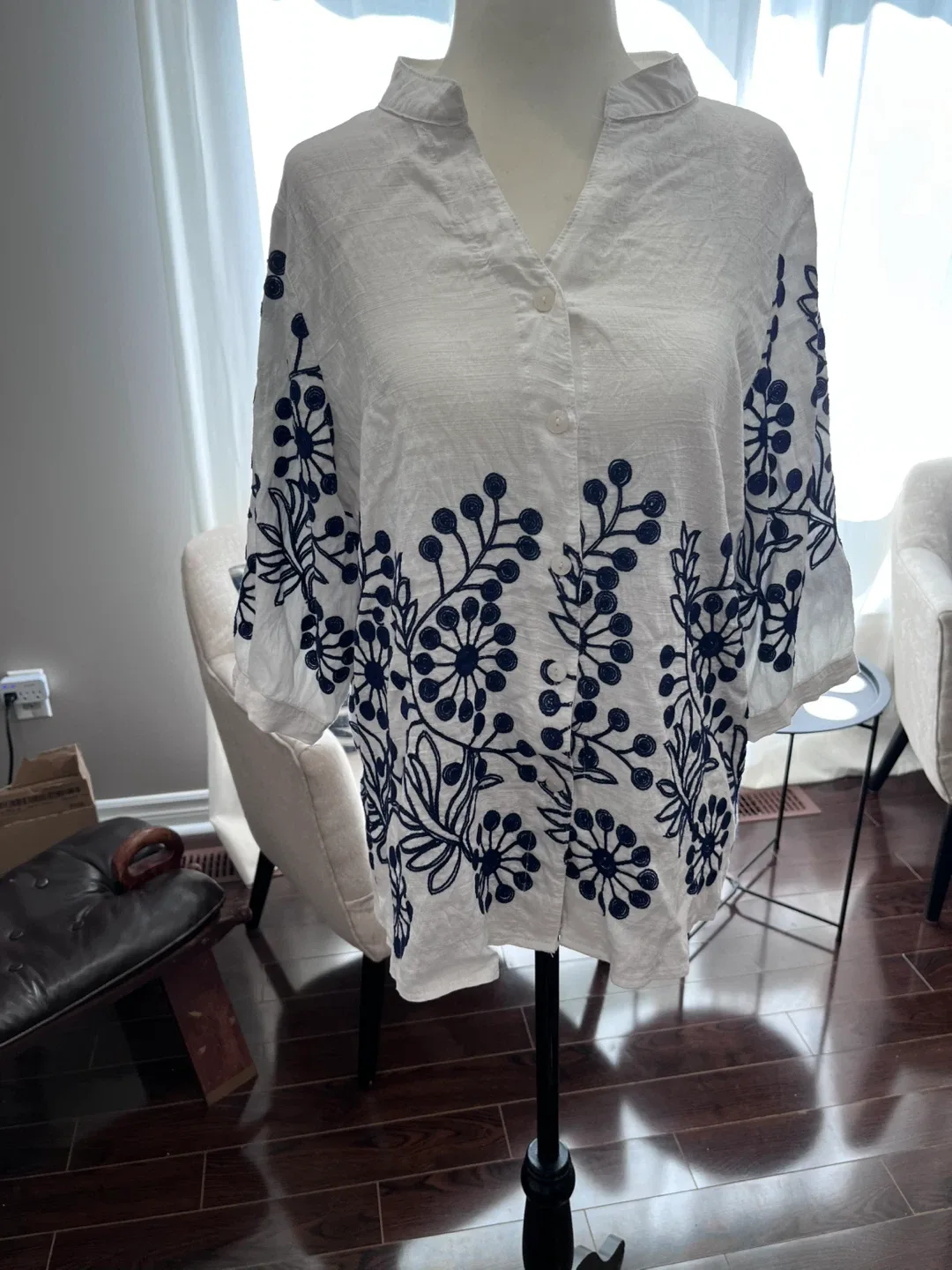 White Floral Blouse thumbnail
