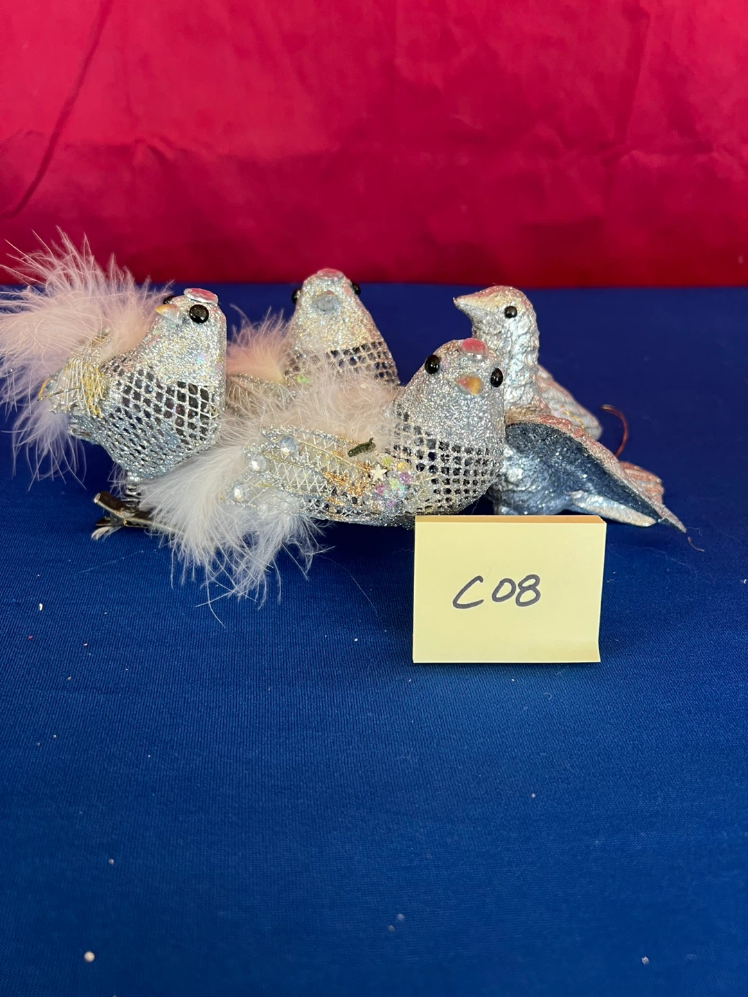 Sparkly Bird Clip-on Ornaments