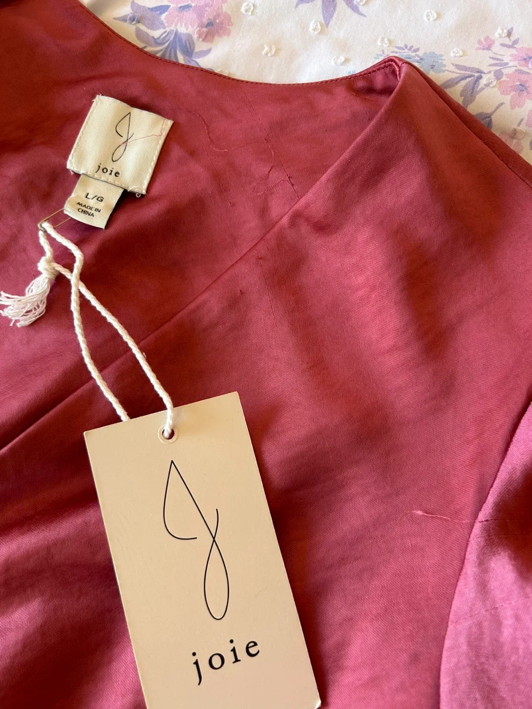 Joie Satin Dress - Size L/G - Rose Colour image indicator(3)