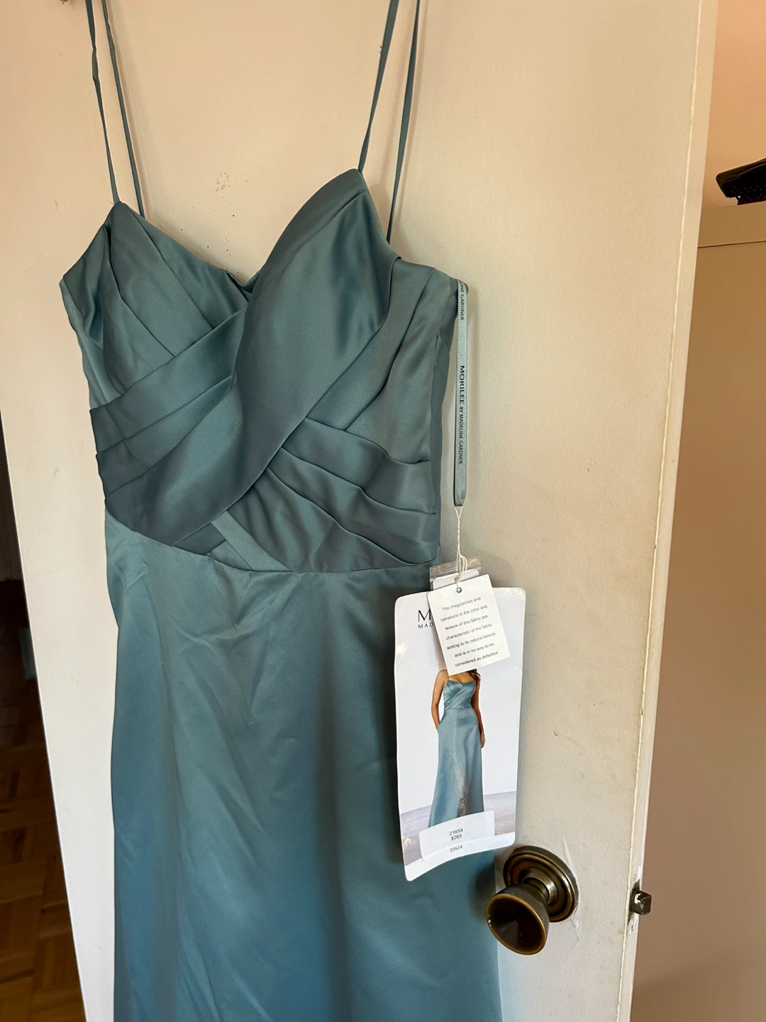Morilee Madeline Gardner Dress - Size 12 Satin (Aqua Green) - photo 2