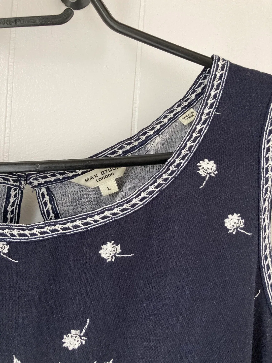 Navy Floral Pattern Dress - size 16 image indicator(6)