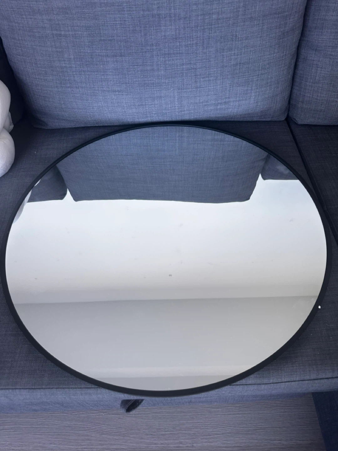 Round Black Framed Mirror - photo 2