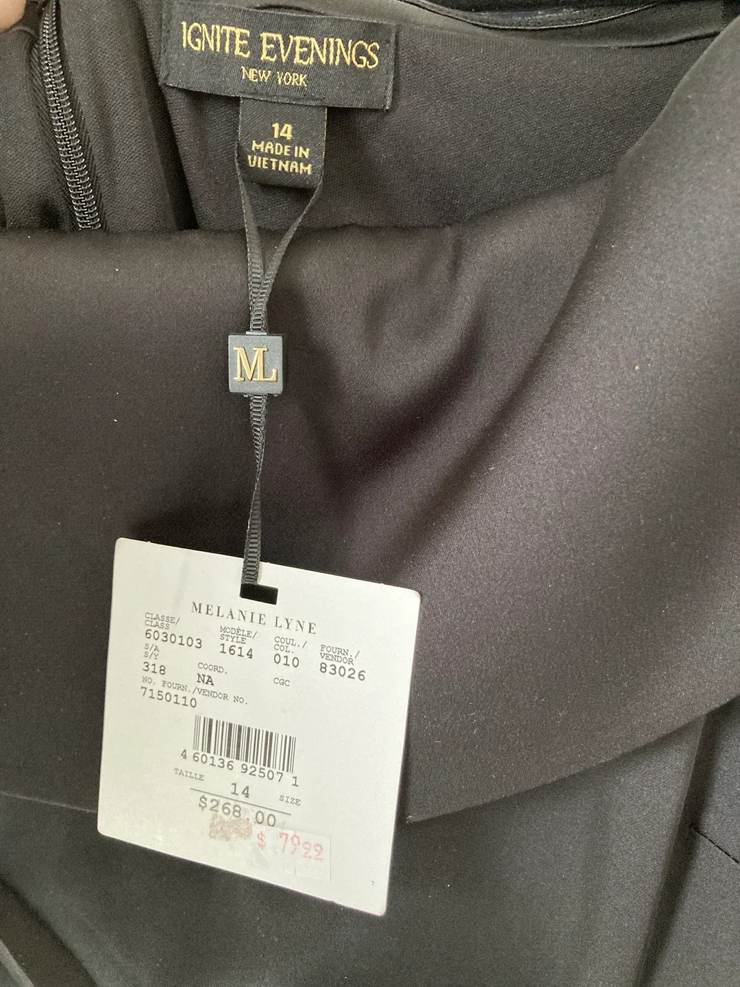 With Tags Black Off-the-Shoulder Dress - size 14 image indicator(7)