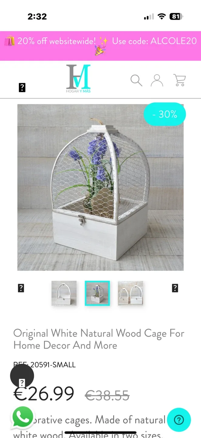 🥕Decorative Wooden Cage Decor image indicator(6)