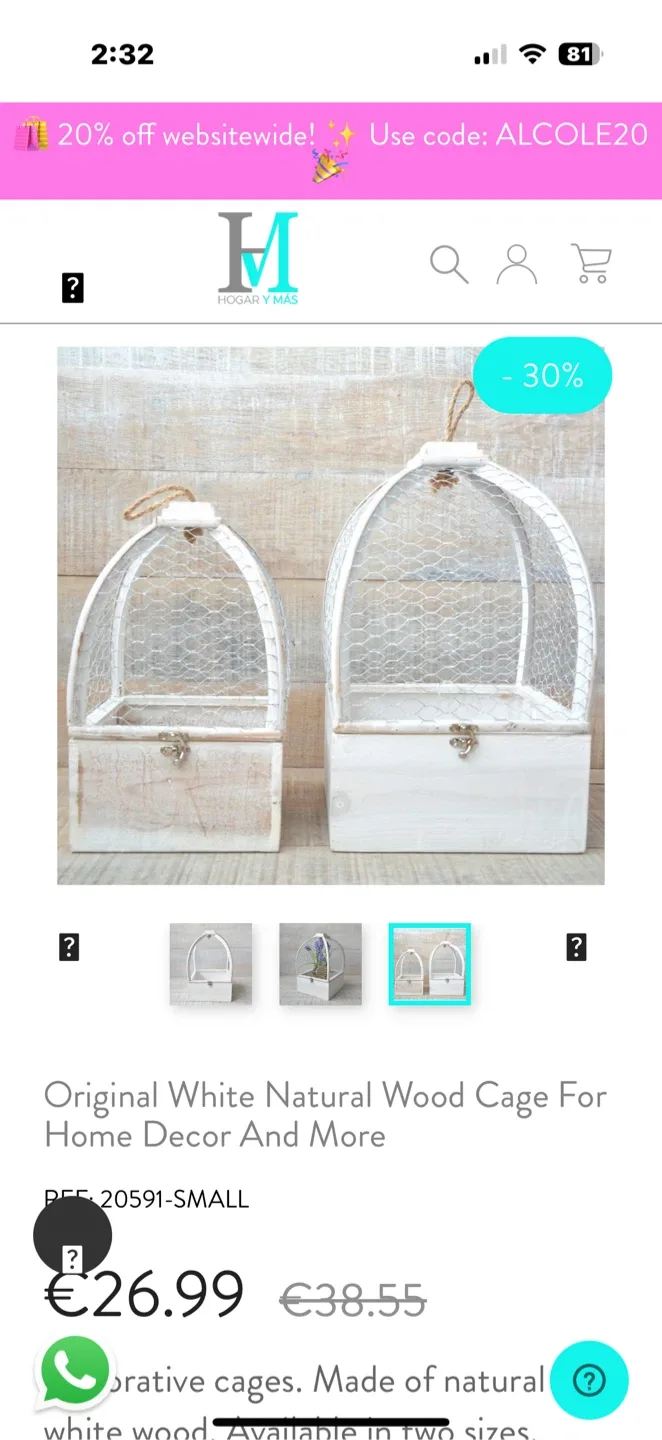 🥕Decorative Wooden Cage Decor image indicator(7)