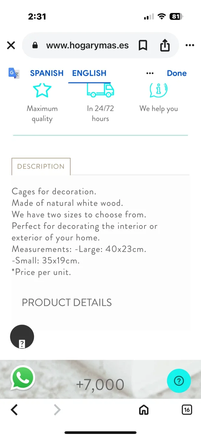 🥕Decorative Wooden Cage Decor image indicator(8)