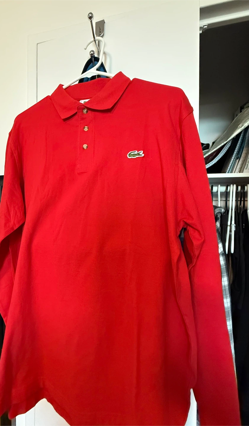 Lacoste Sport Red Polo Shirt - Size M