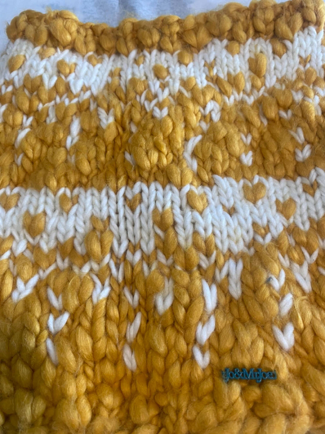 Jo & Mr. Joe Neck Warmer Yellow & White - photo 2