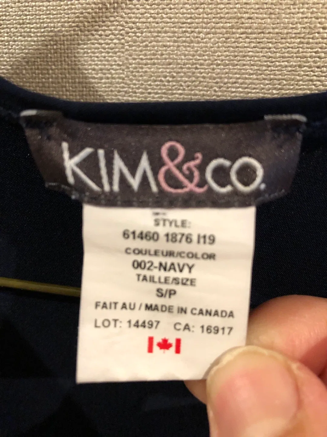 Kim & Co Navy Jumpsuit Size S-M/ size M image indicator(2)