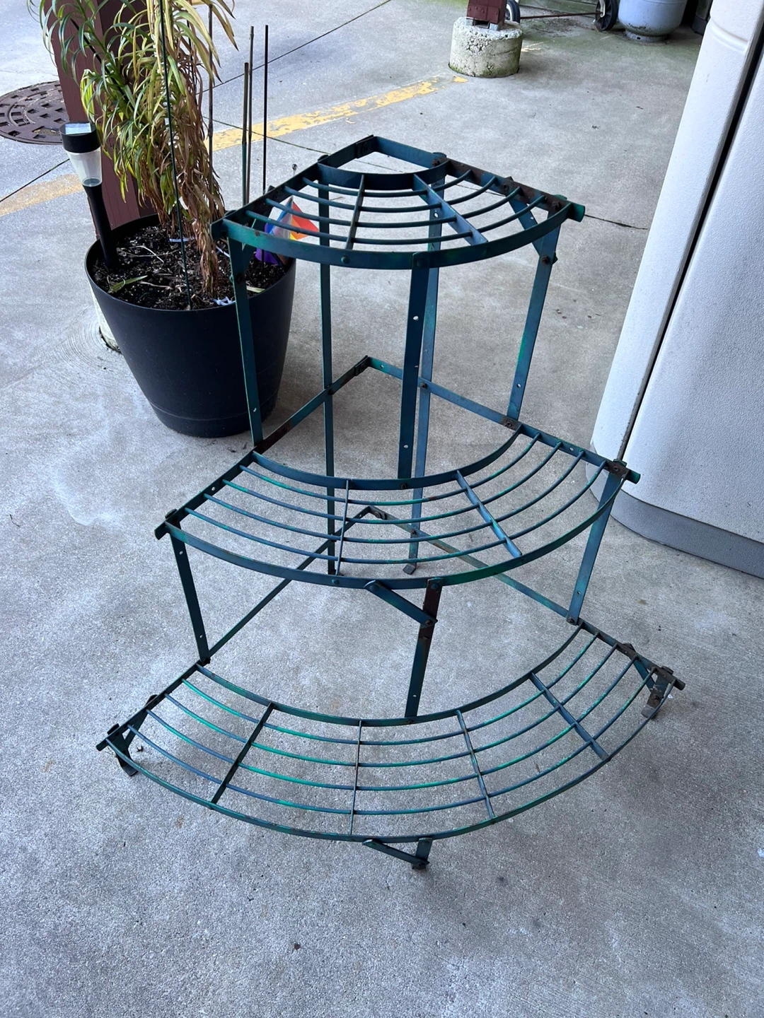 Metal Plant Stand - Green